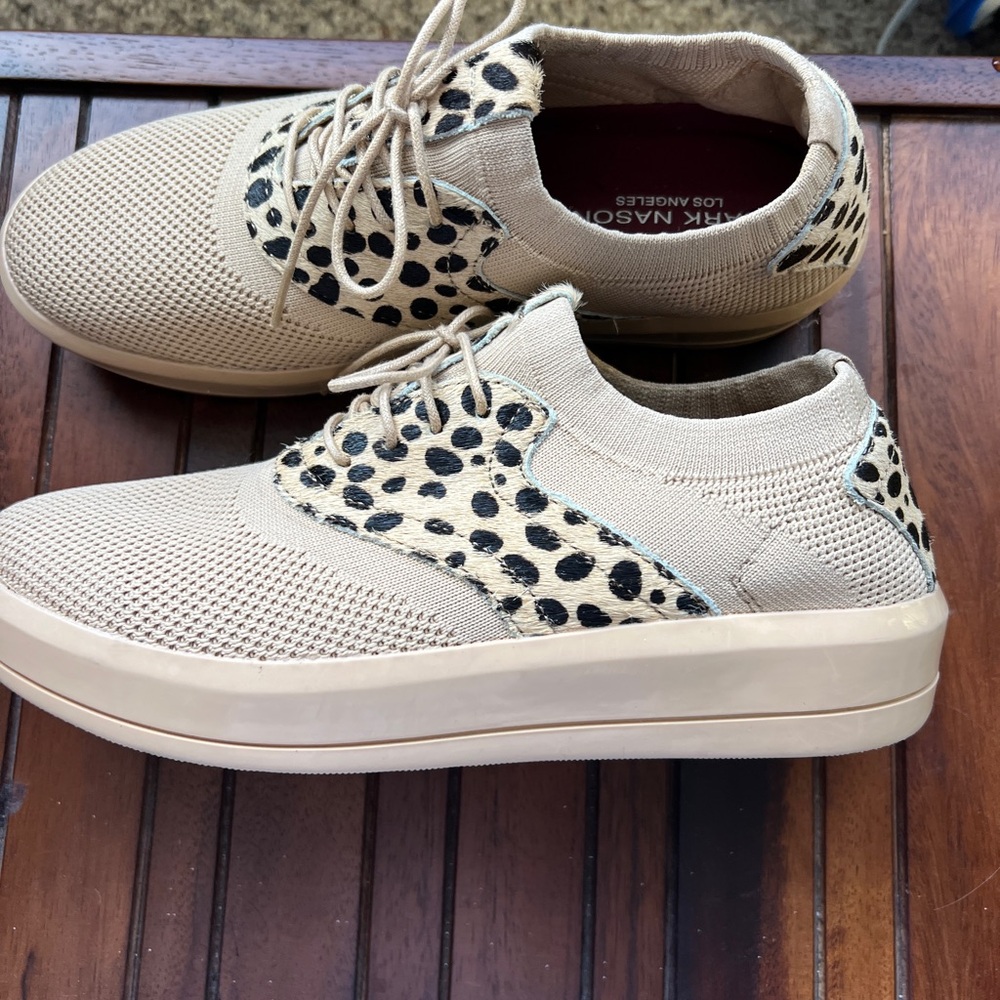 Mark Nason Beige and Black Sneakers